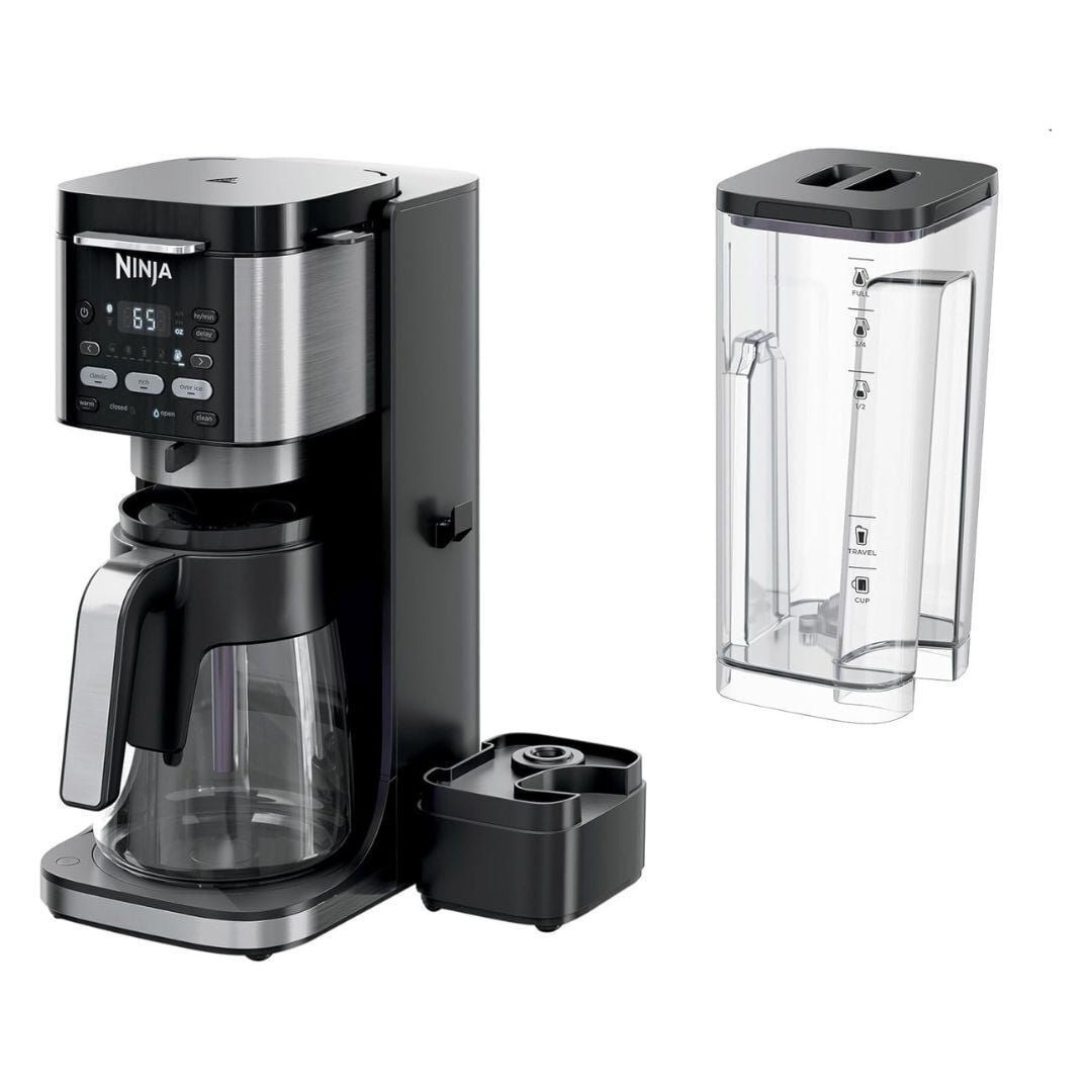Restored Ninja CFP105 1550W 14-Cup DualBrew Hot and Iced Coffee Maker with Thermal Flavor Extraction Duo and Foldable Single Serve Platform, Black (Refurbished)