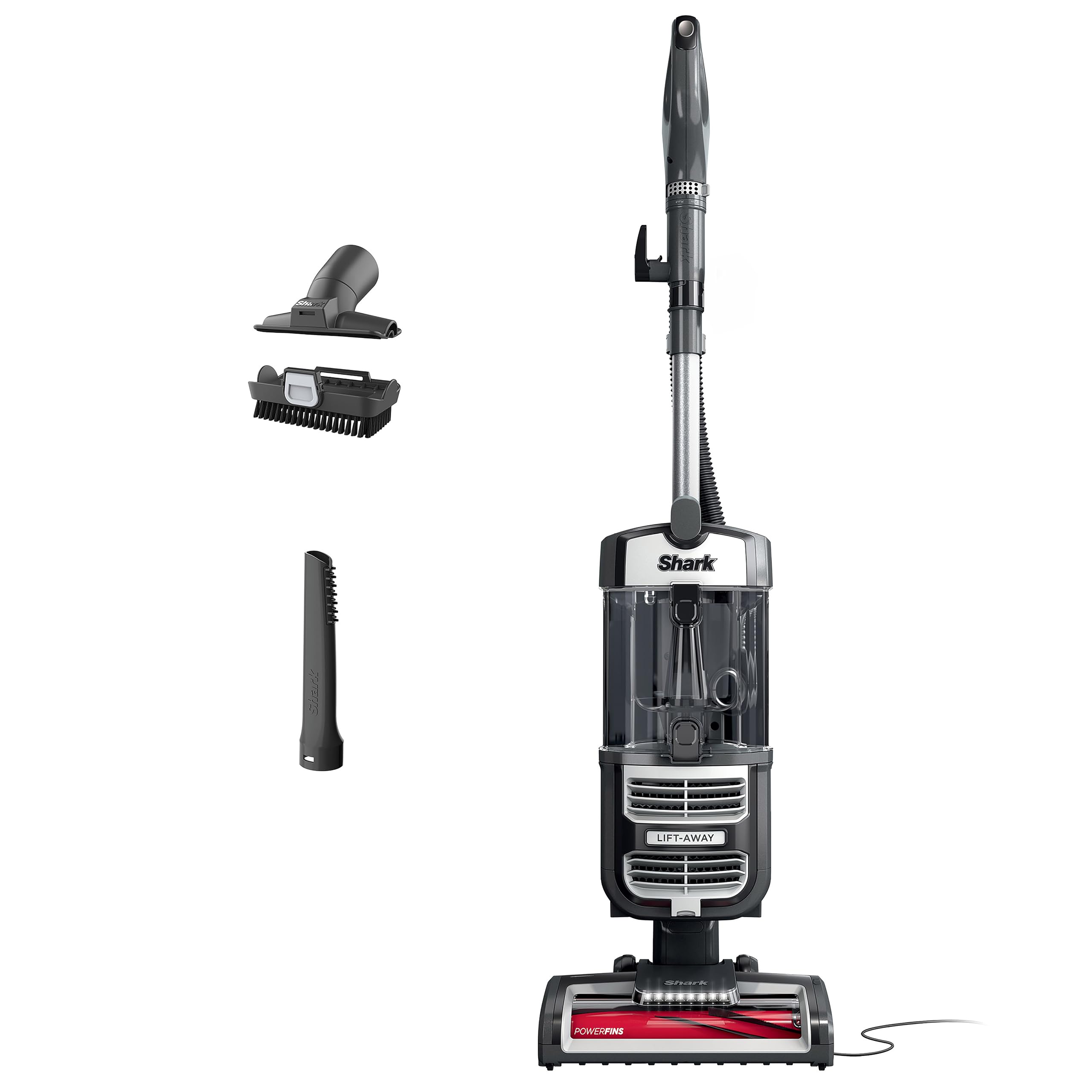 Restored Shark UV730 Navigator Lift-Away Upright Vacuum with PowerFins HairPro Self-Cleaning Brushroll, Anti-Allergen Complete Seal + HEPA, LED Headlights, Multi-Surface (Grey) (Refurbished)