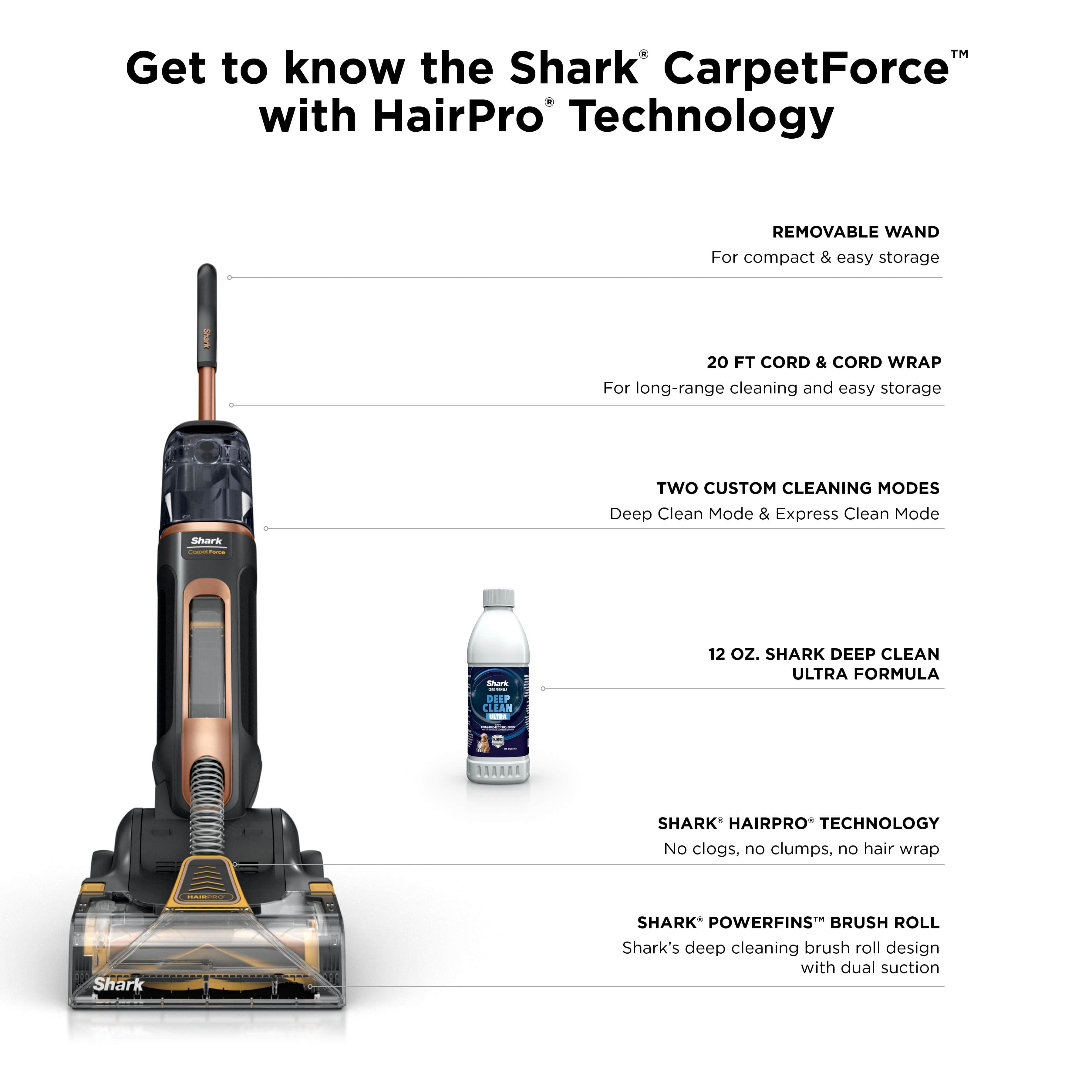 Shark CarpetForce™ HairPro Upright Carpet Cleaner in Copper