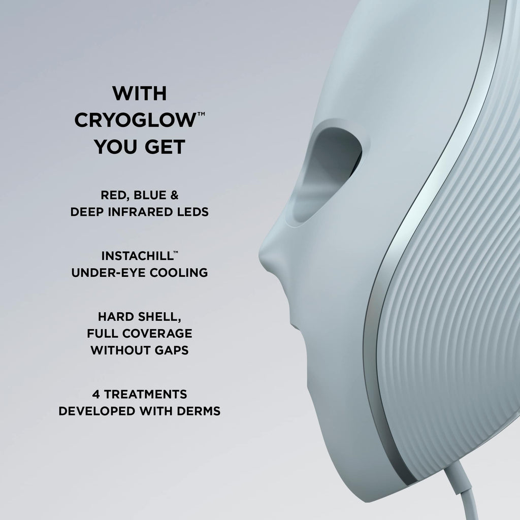 Shark CryoGlow™ LED Face Mask & Charging Stand in Rose Glow