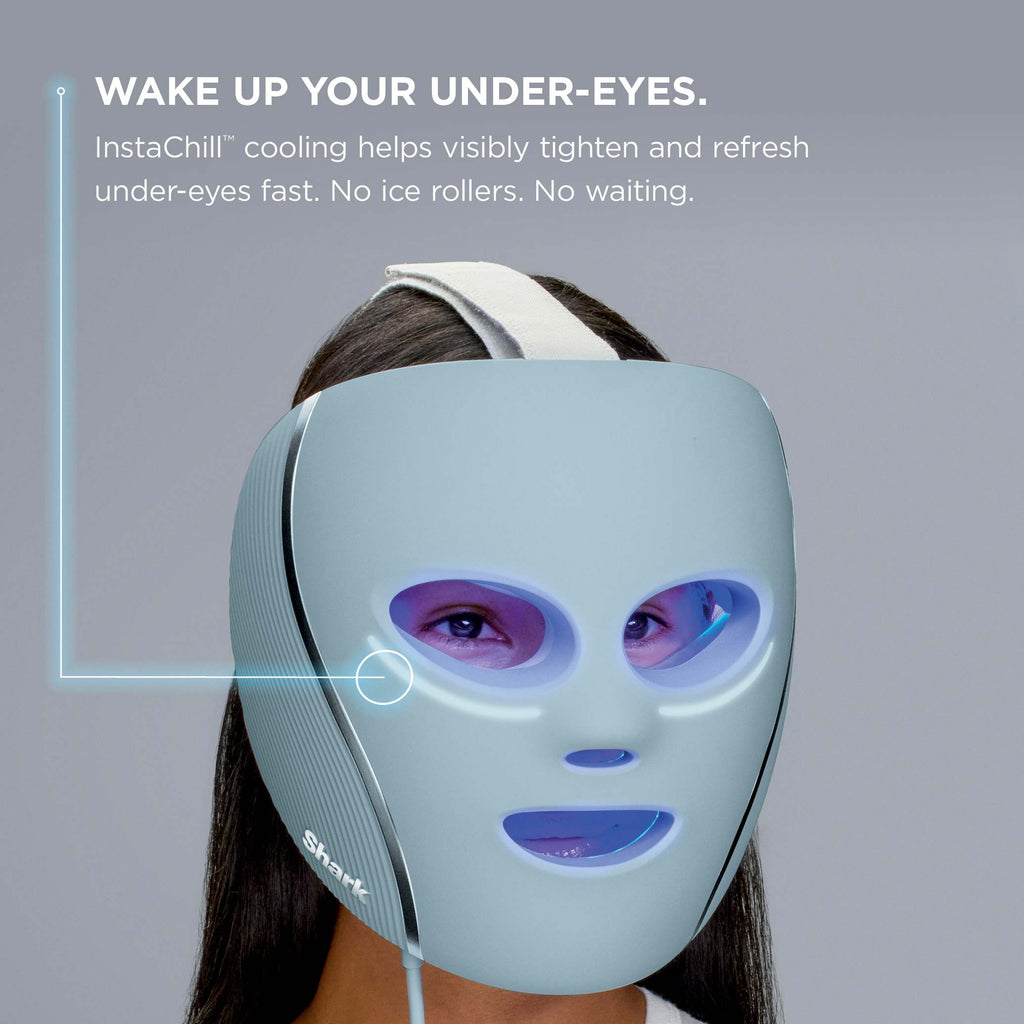 Shark CryoGlow™ LED Face Mask & Charging Stand in Rose Glow
