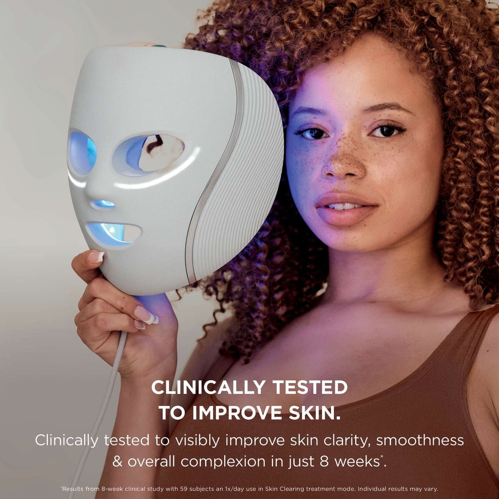 Shark CryoGlow™ LED Face Mask & Charging Stand in Rose Glow