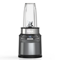 Ninja Nutri Pro Compact Personal Blender, 18-Oz and 24-Oz To-Go Cups & Spout Lids, Auto-iQ Technology, Smoothies, Crush, BN400 Stone Silver