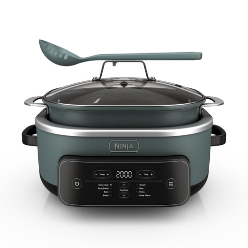 Ninja 8-in-1 PossibleCooker Plus 7.5 Qt Multi-Cooker, Slow Cooker, Steamer, Dutch Oven, MC2000 Sage Green