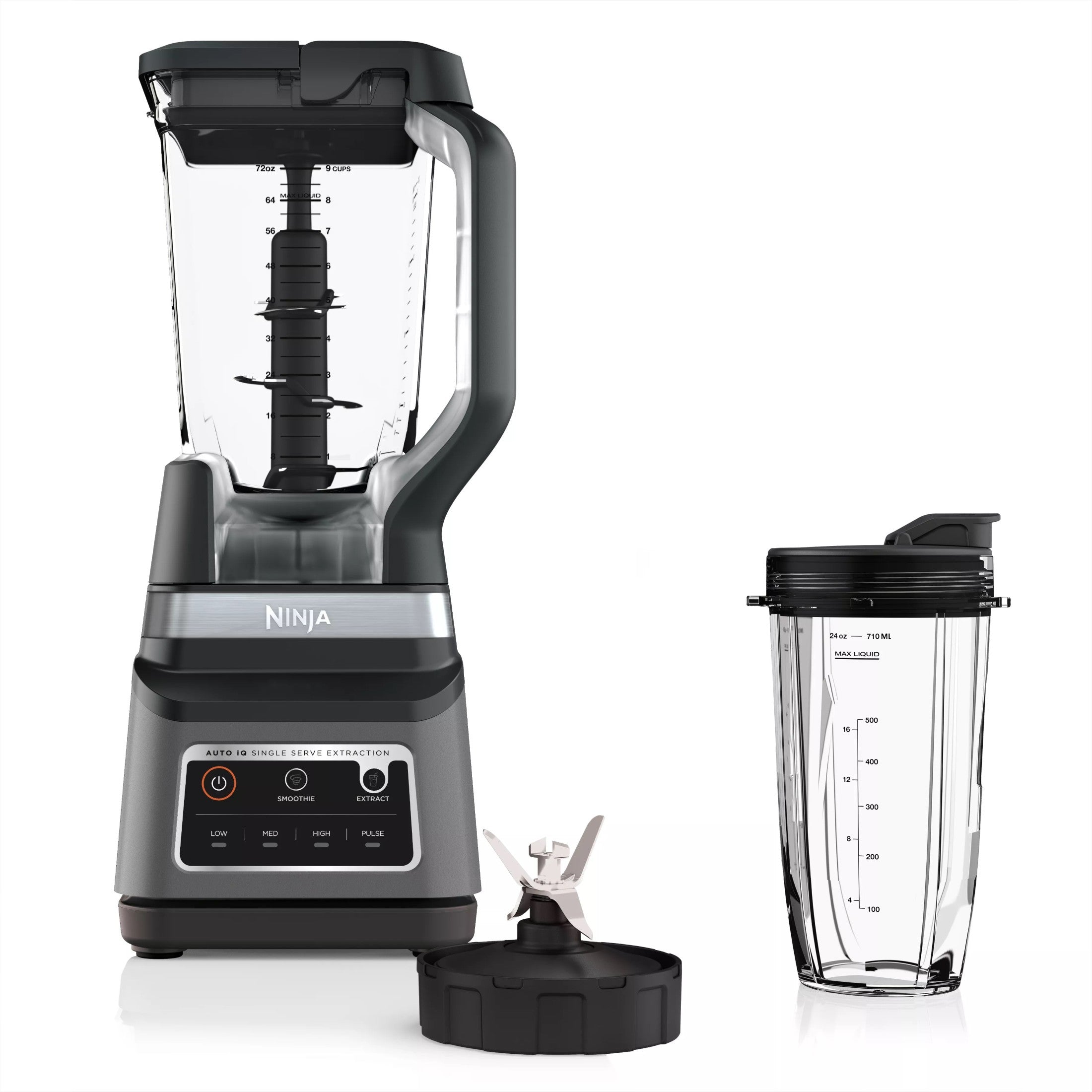 Ninja Professional Plus DUO 72-Oz Blender, Smoothies, Ice Crush, 2 Auto-iQ Preset Programs, 4 Speeds, 1400PW, BN750 Black