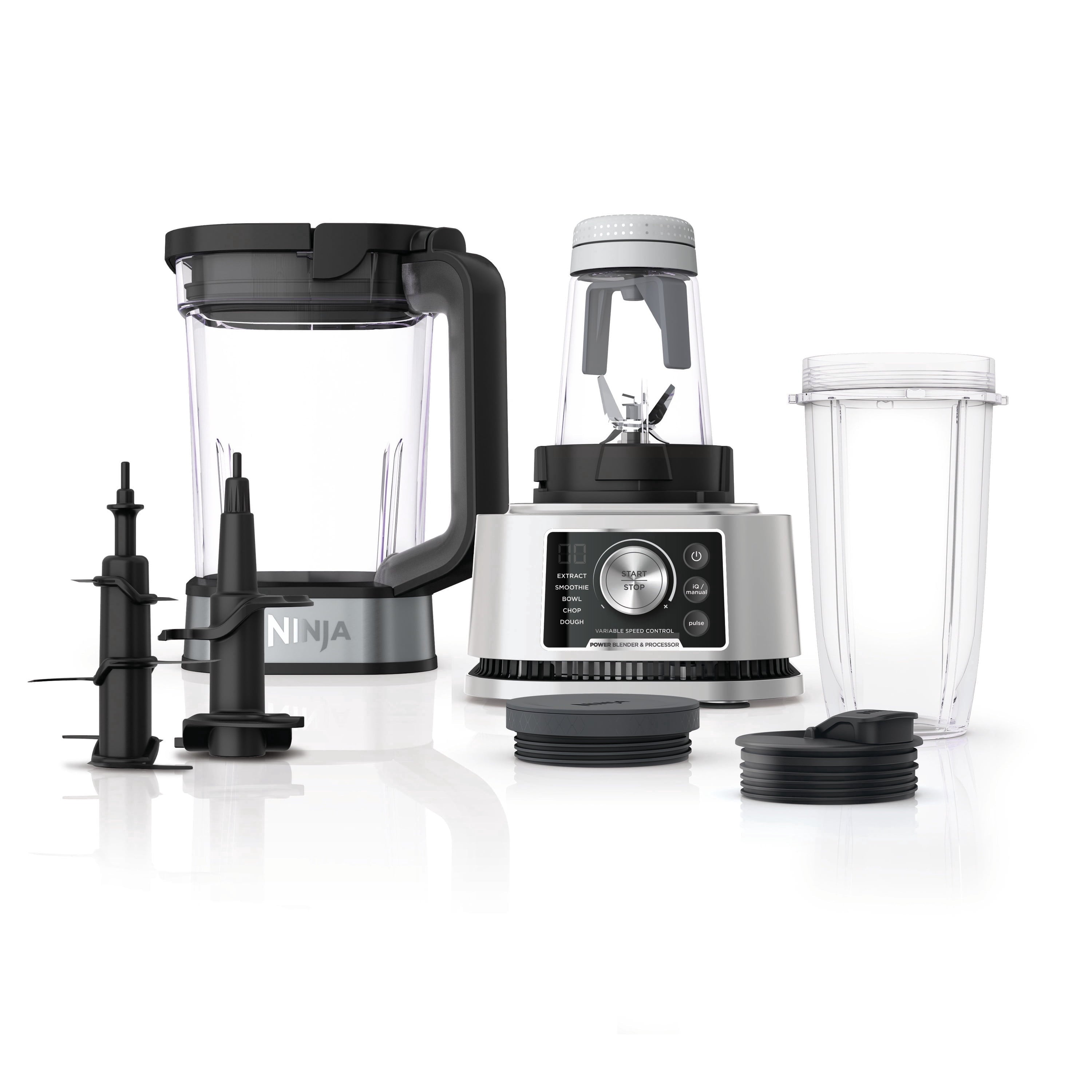 Ninja SS351 Foodi Power Pitcher System, Smoothie Bowl Maker, 4in1 Blender + Food Processor (Black/Silver)- New