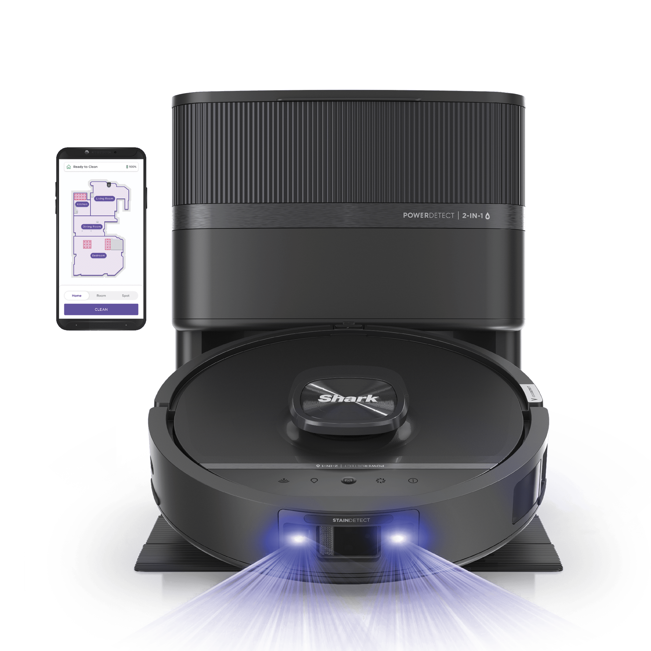 Shark PowerDetect™ UV Reveal™ 2-In-1 Vacuum and Mop in Black