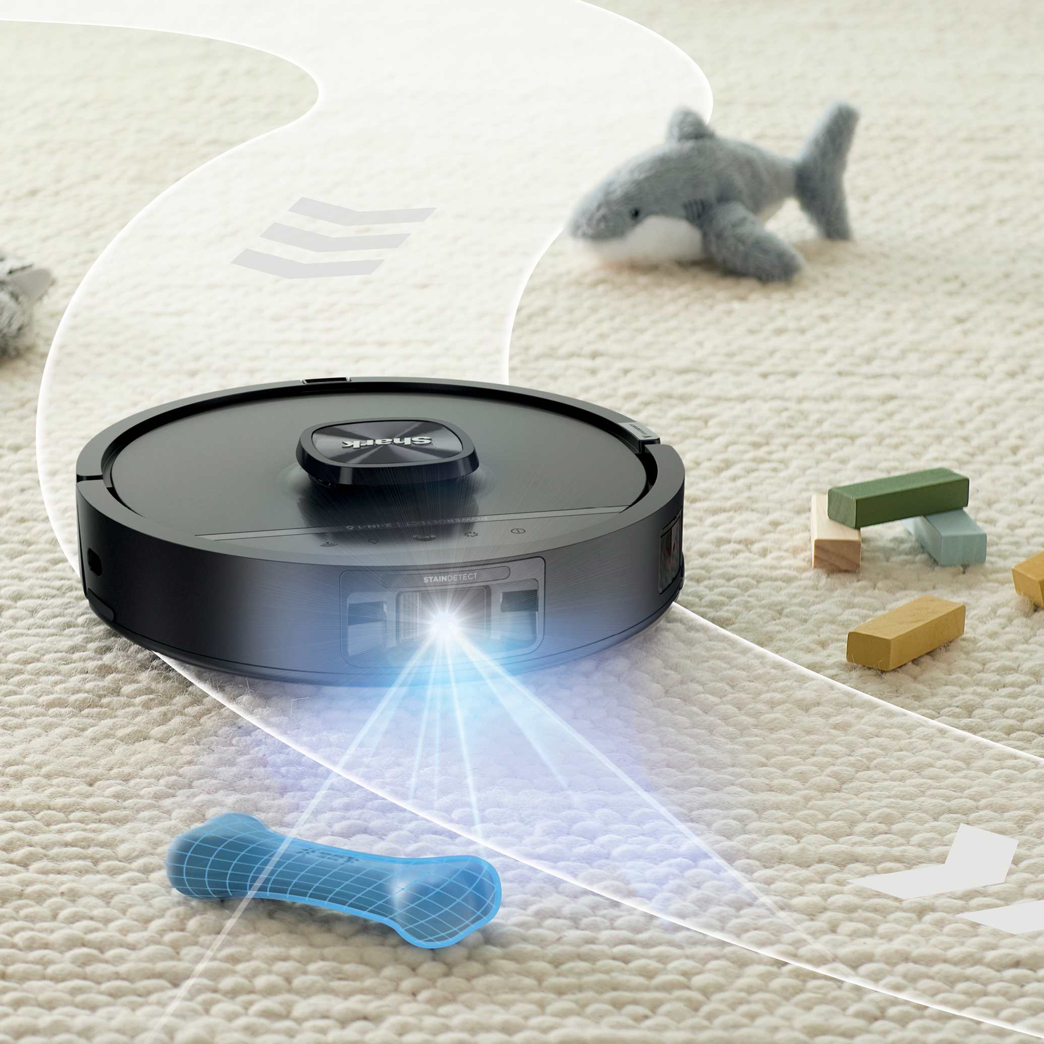 Shark PowerDetect™ UV Reveal™ 2-In-1 Vacuum and Mop in Black