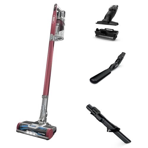 Shark Anti-Allergen Cordless Stick Vacuum with Self-Cleaning Brushroll, PowerFins, Removable Handheld Tools, 40 min runtime, Red, .34-Quart