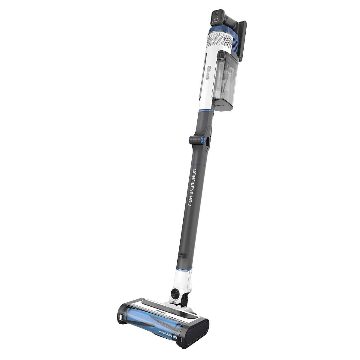 Restored Shark Pro Cordless, Vacuum Cleaner with Clean Sense IQ and MultiFLEX, UZ565H, White/Blue