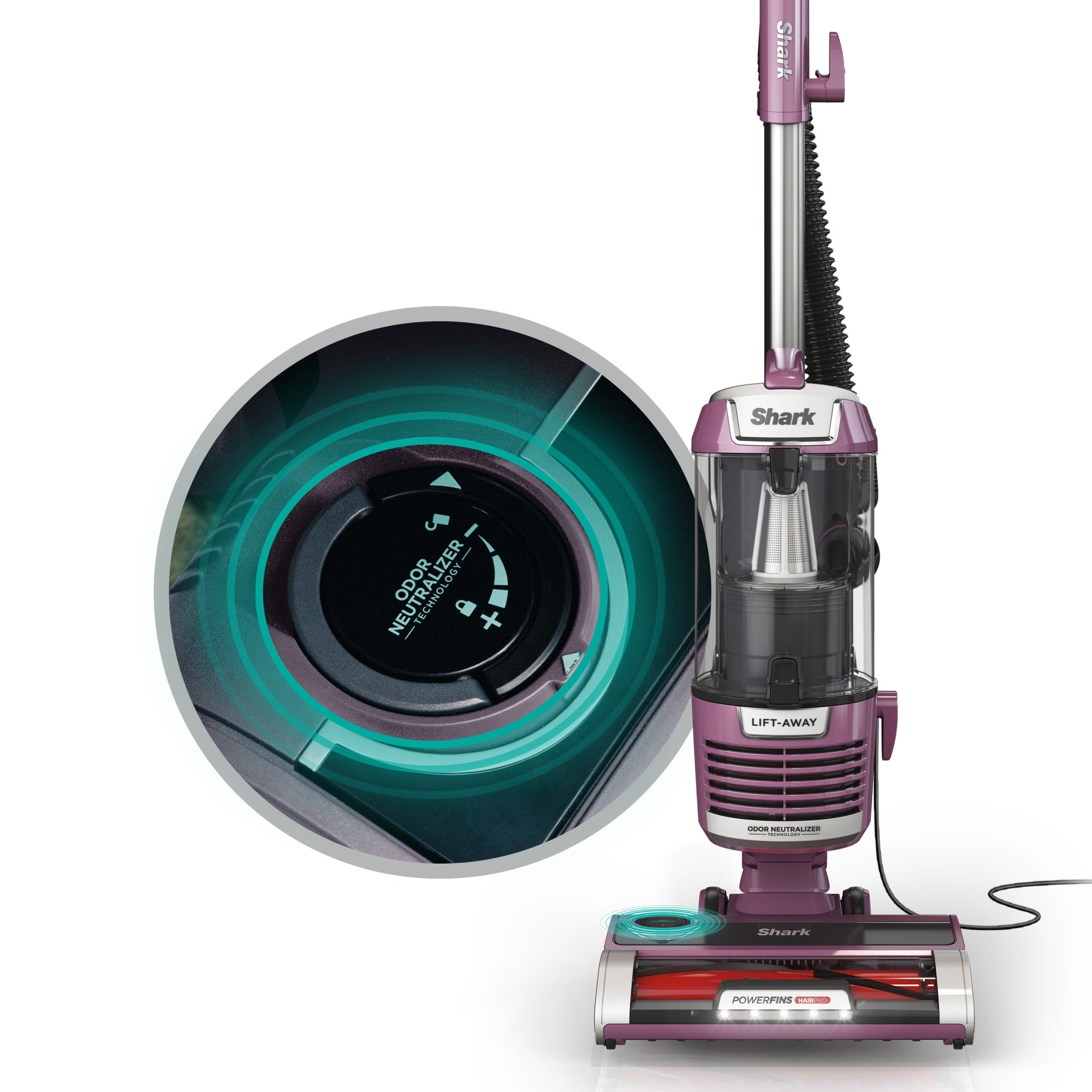 Shark Lift-Away Upright Vacuum, Pet Friendly, PowerFins HairPro, Odor Neutralizer Technology, Self Cleaning Brushroll, ZD550 Purple
