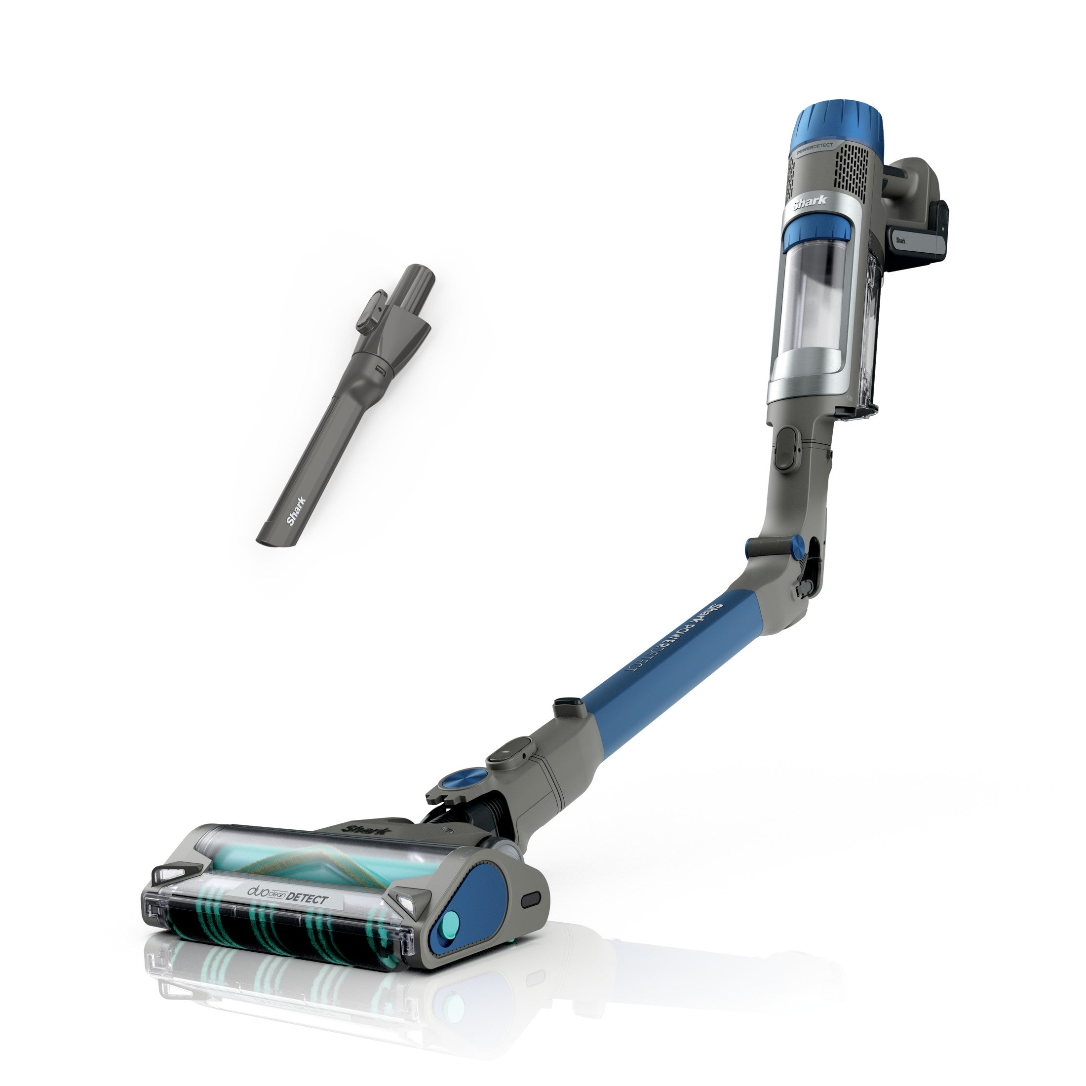 Shark PowerDetect Cordless Stick Vacuum, Carpet and Hardfloors, DuoClean Detect Technology, Reverse Cleaning, MultiFLEX Wand, 70-Min Run Time, IP1250 Grey