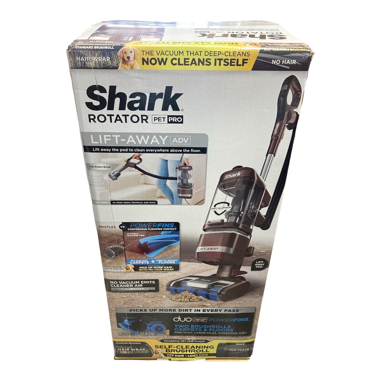 Shark Rotator Pet Pro Lift-Away ADV DuoClean PowerFins Upright Vacuum with Self-Cleaning Brush Roll
