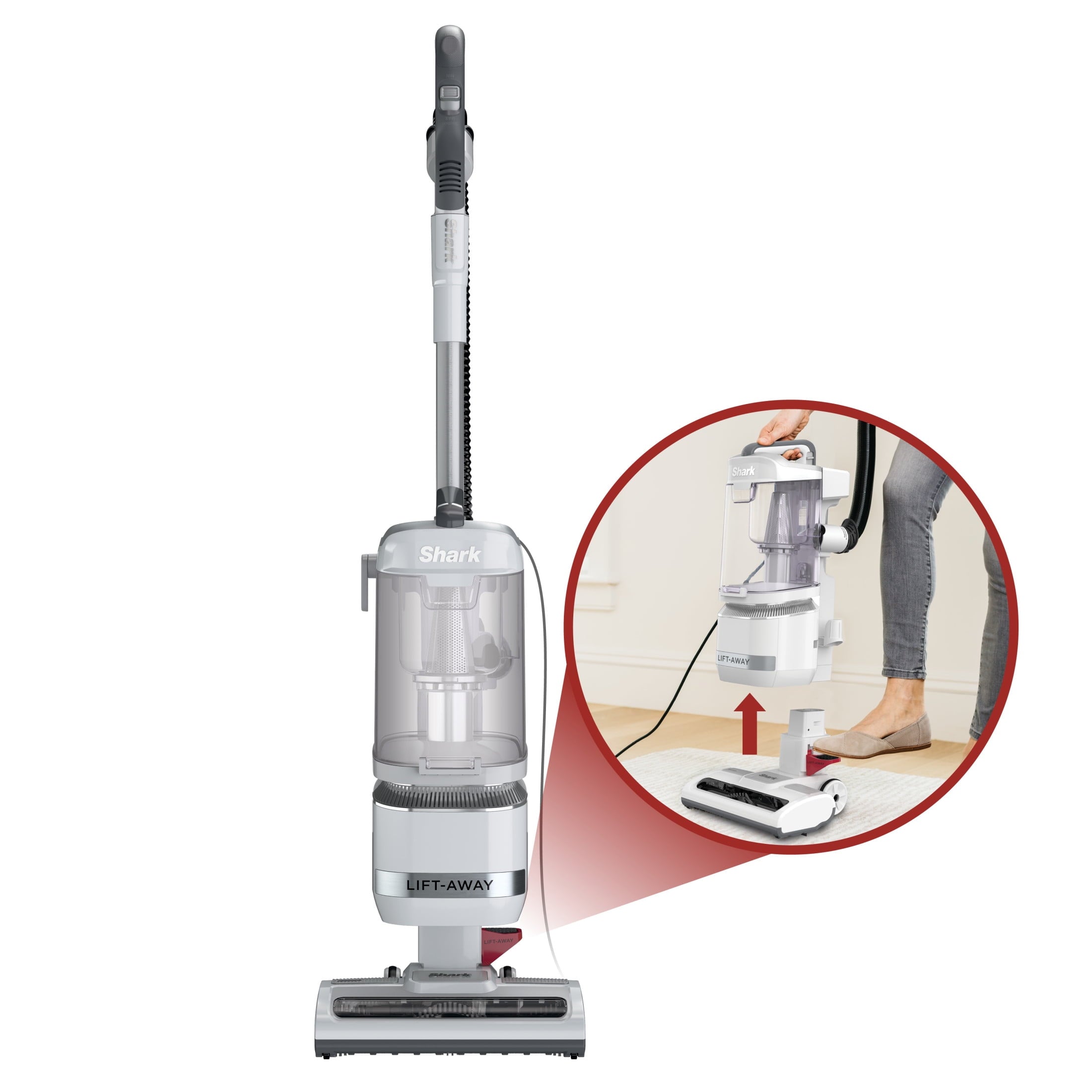 Shark Navigator Lift-Away ADV Upright Vacuum, Pet Friendly, Bristle Brushroll, LA300 White