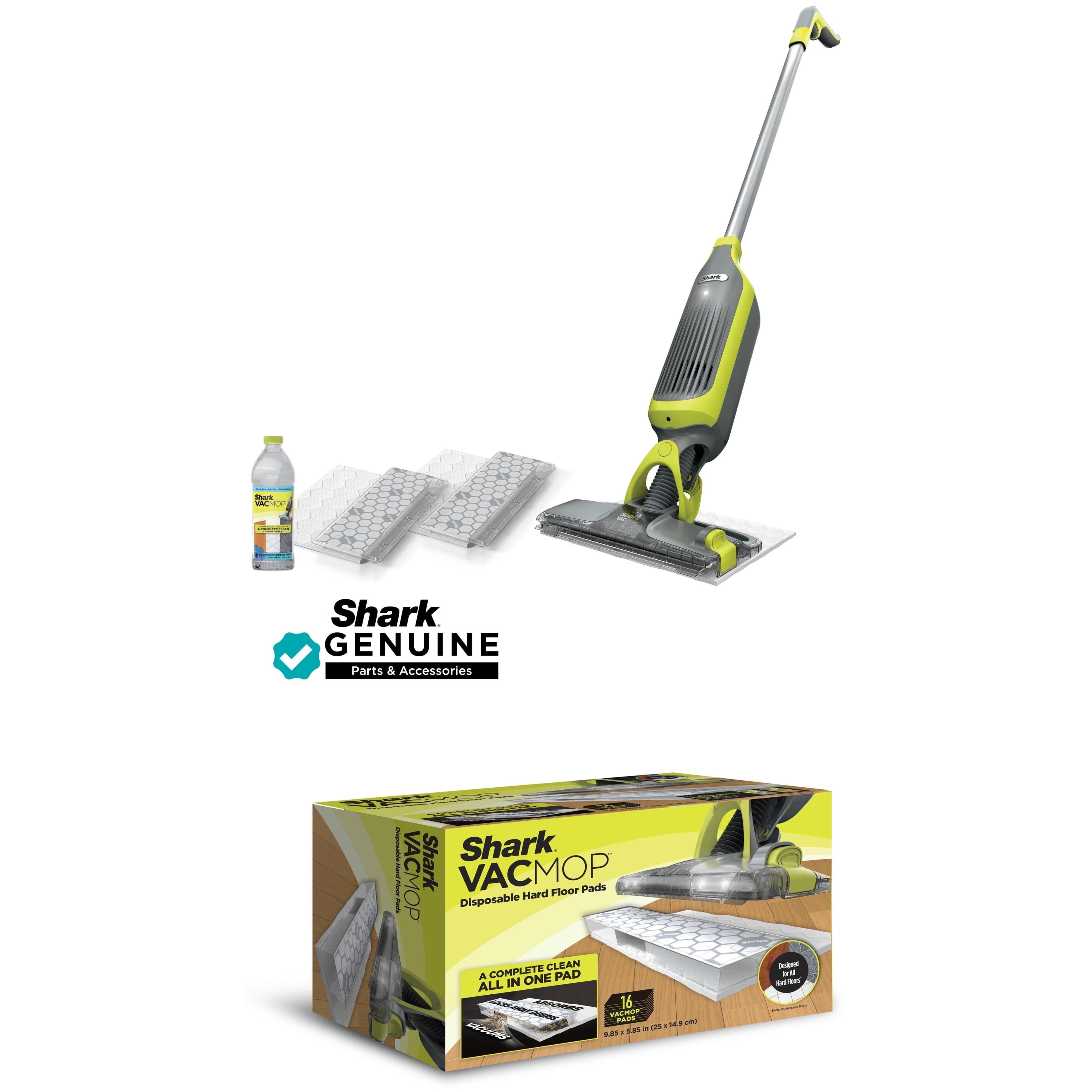 Shark VACMOP Cordless Hard Floor Vacuum Mop,VM200 & Shark VACMOP Mop Pad Refills 16 CT, VMP16